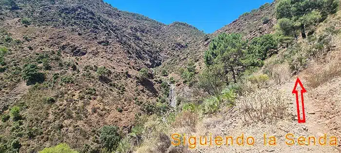 Sendero de las cascadas en Tolox