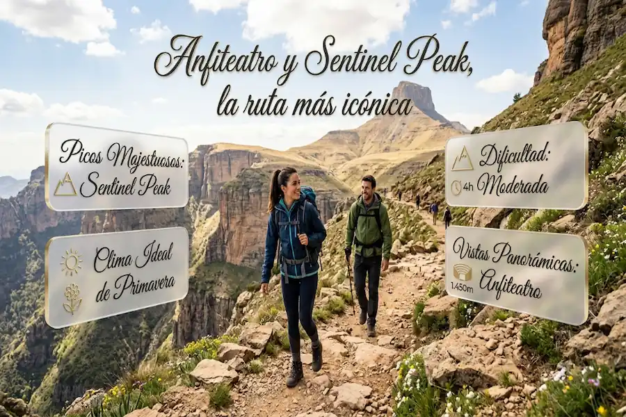 Ruta de senderismo al Anfiteatro y Sentinel Peak, la caminata más icónica