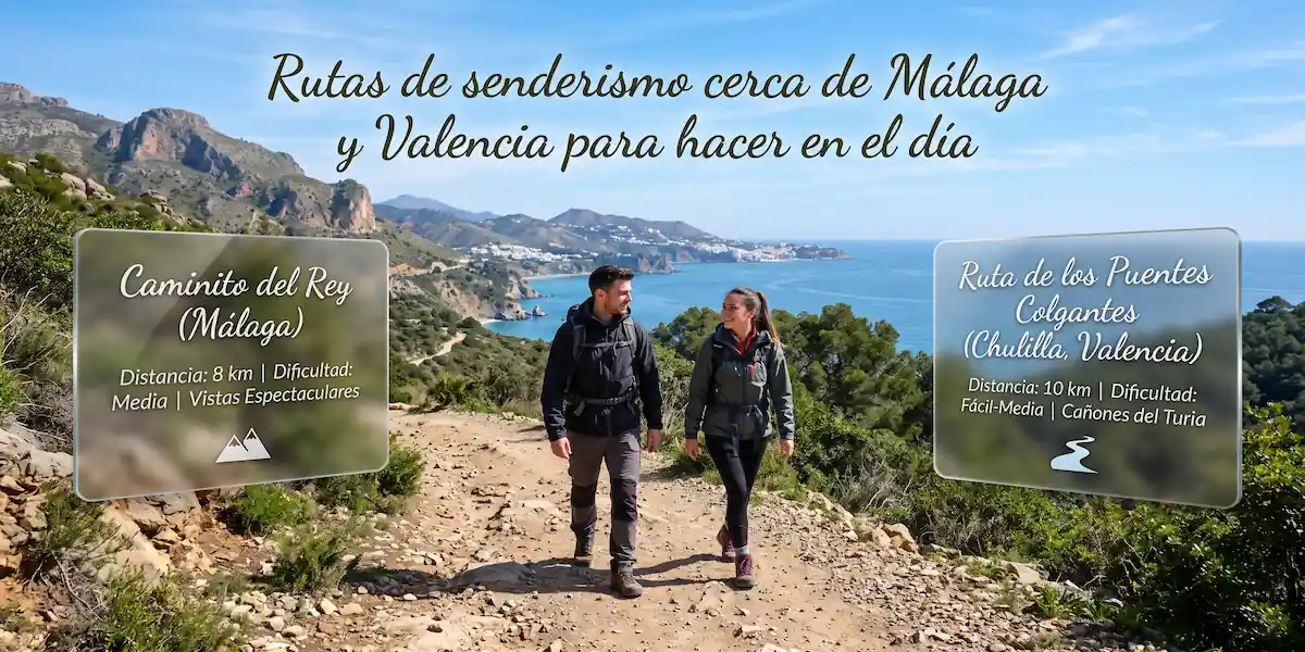 Rutas de senderismo cerca de Málaga y Valencia para hacer en el día