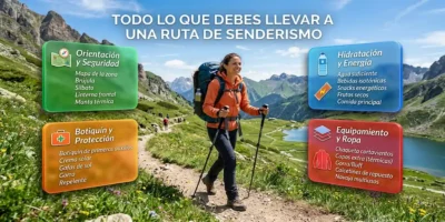 Todo lo que debes llevar a una ruta de senderismo